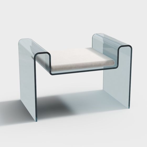 Glass Chair 3D model for Modern Interior Design