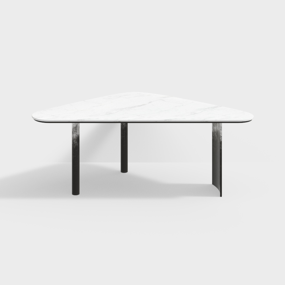 모던 라이트 럭셔리 삼각형 책상