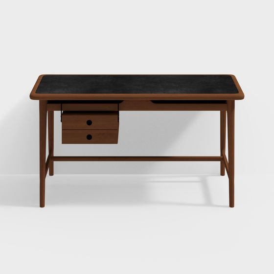Mid-Century Modern Desk 3D model for Creative Projects