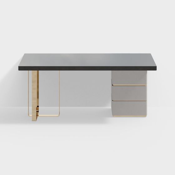 Stylish Modern Desk 3D Model for Creative Spaces