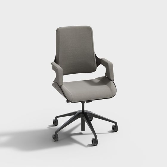 Elegant Low-Poly Office Chair 3D model