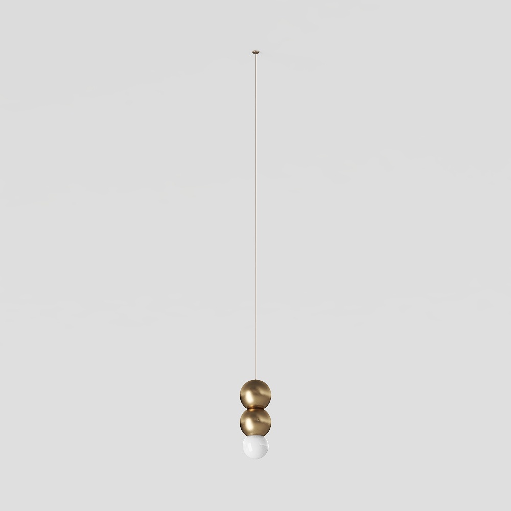 Hanging Globe Pendant Light 3D Model – Modern Glass Orbs