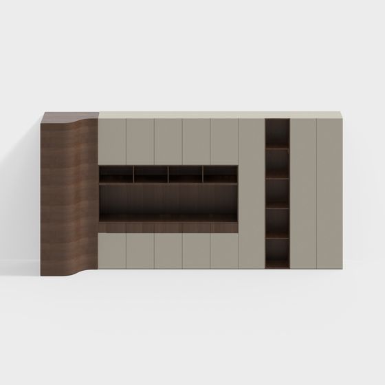 Stylish Minimalist Living Room Cabinet 3D model