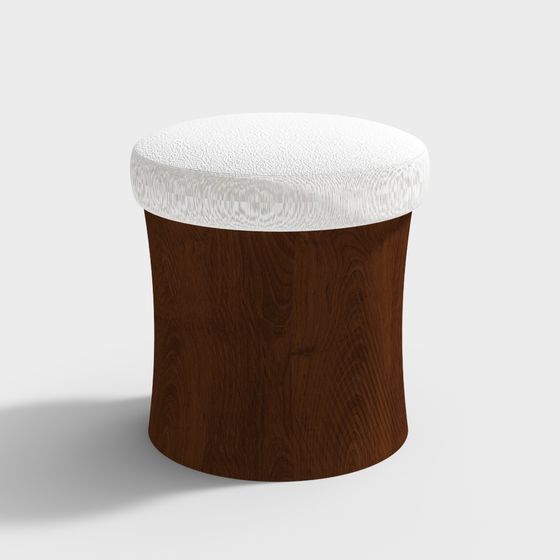 Elegant Round Stool 3D model for Modern Spaces