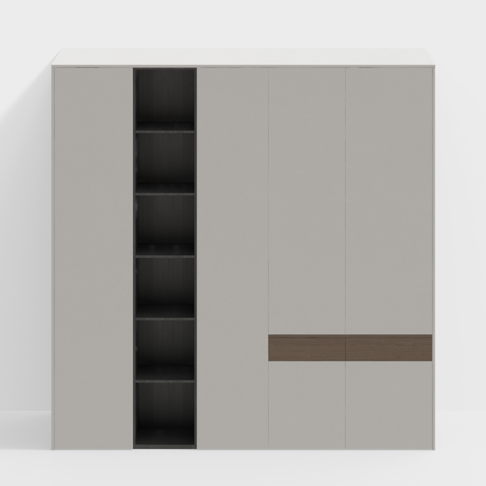 Современный минималистичный книжный шкаф