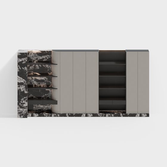 Modern Urban Bookshelf 3D model