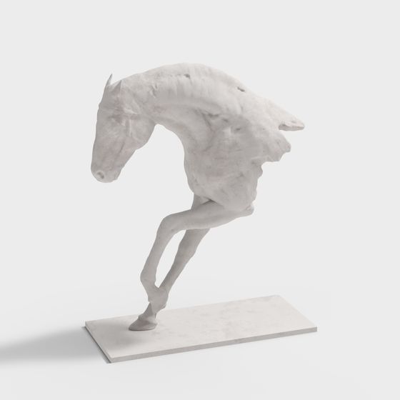 Dynamic Low-Poly Horse 3D Model