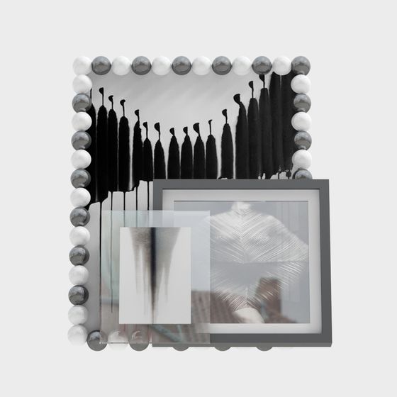 Elegant Mirror Art Frame 3D Model