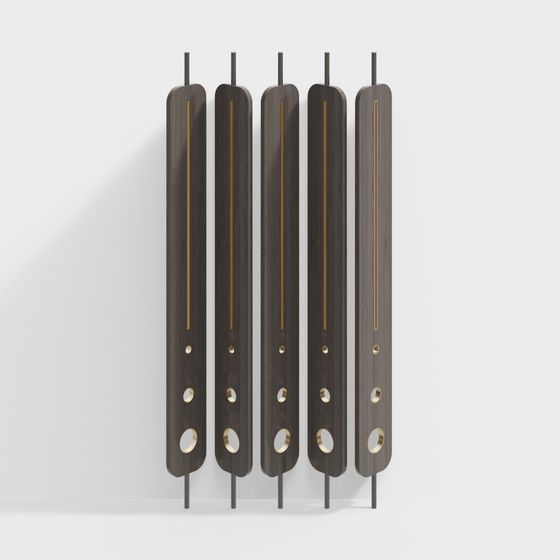 Stylish Wooden Screen 3D model for Modern Spaces