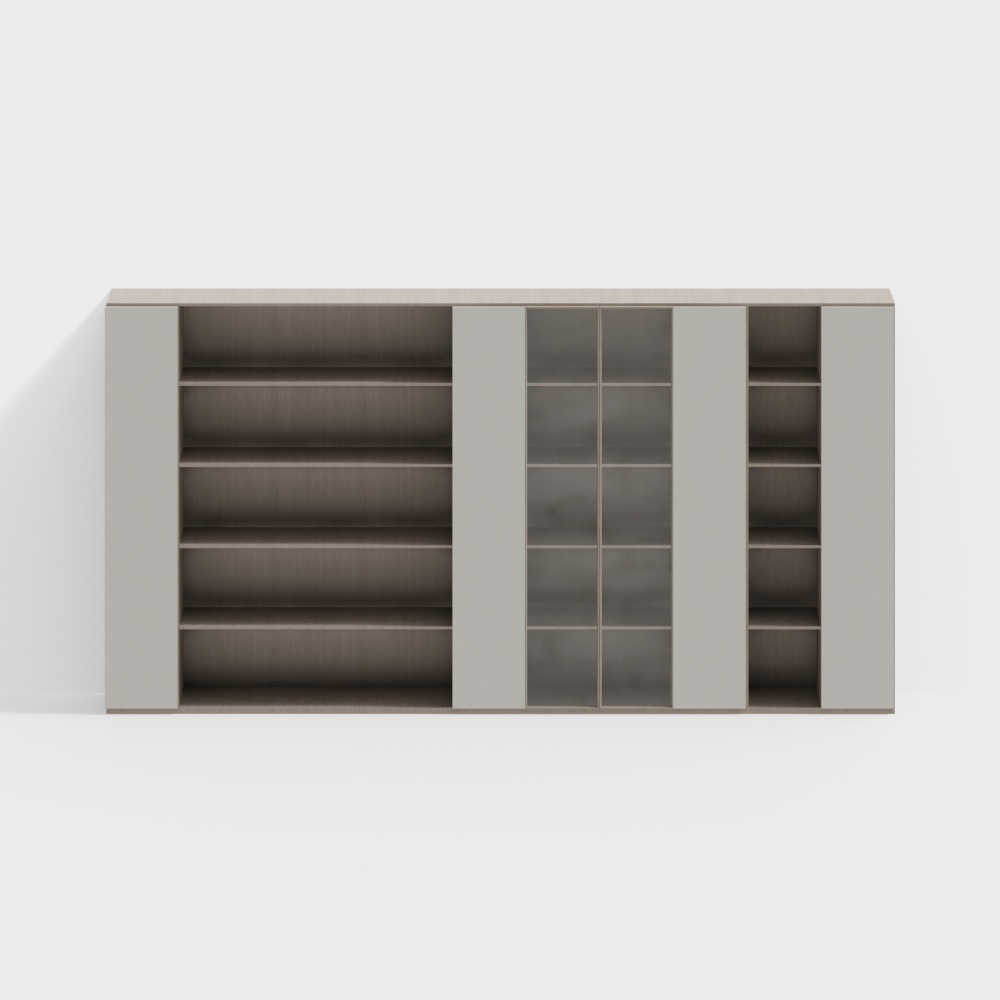 Современный минималистичный книжный шкаф