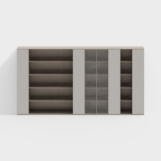 Современный минималистичный книжный шкаф