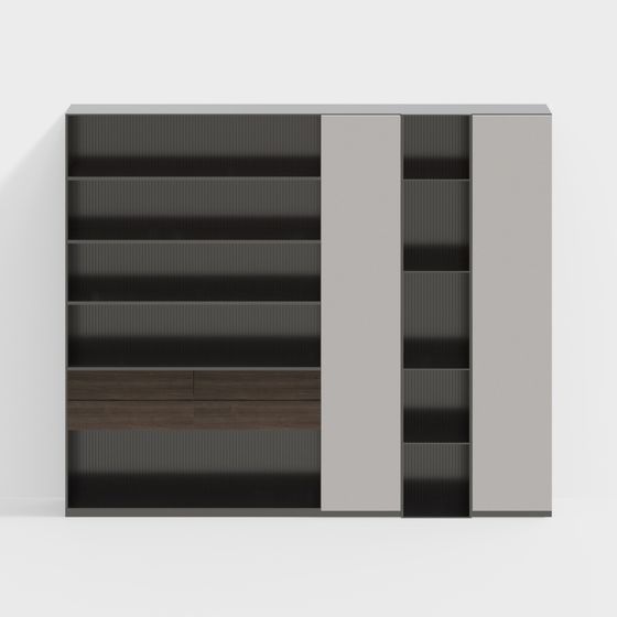 Modern Minimalist Bookshelf 3D model