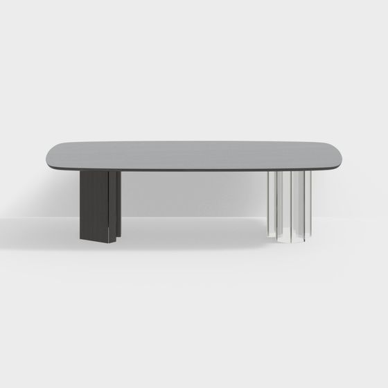 Sleek Low-Poly Conference Table 3D model