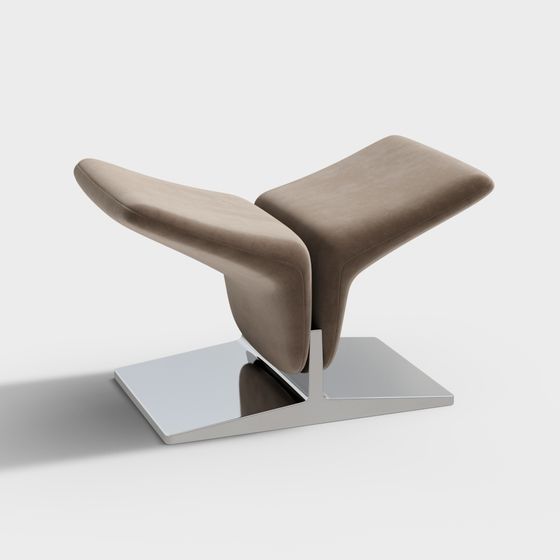 Streamlined Lounge Chair 3D model