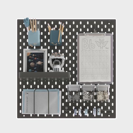 Pegboard Organizer 3D model for Creative Spaces
