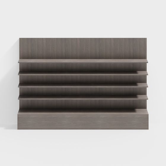 Stylish Urban Bookshelf 3D model for Modern Spaces