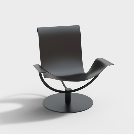 Sleek Low-Polygon Lounge Chair 3D model