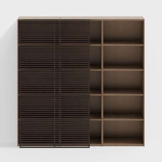 Libreria a Griglia in Legno