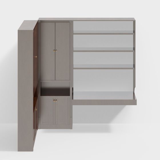 Urban Corner Storage Cabinet 3D model for Creative Projects