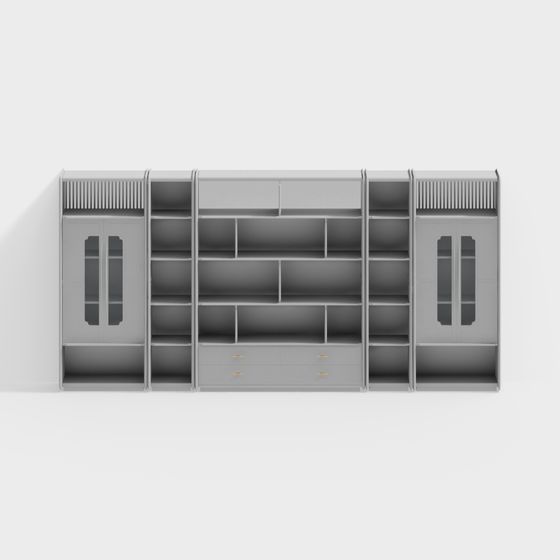Urban Bookshelf 3D model for Modern Design