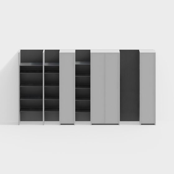 Современный минималистичный книжный шкаф