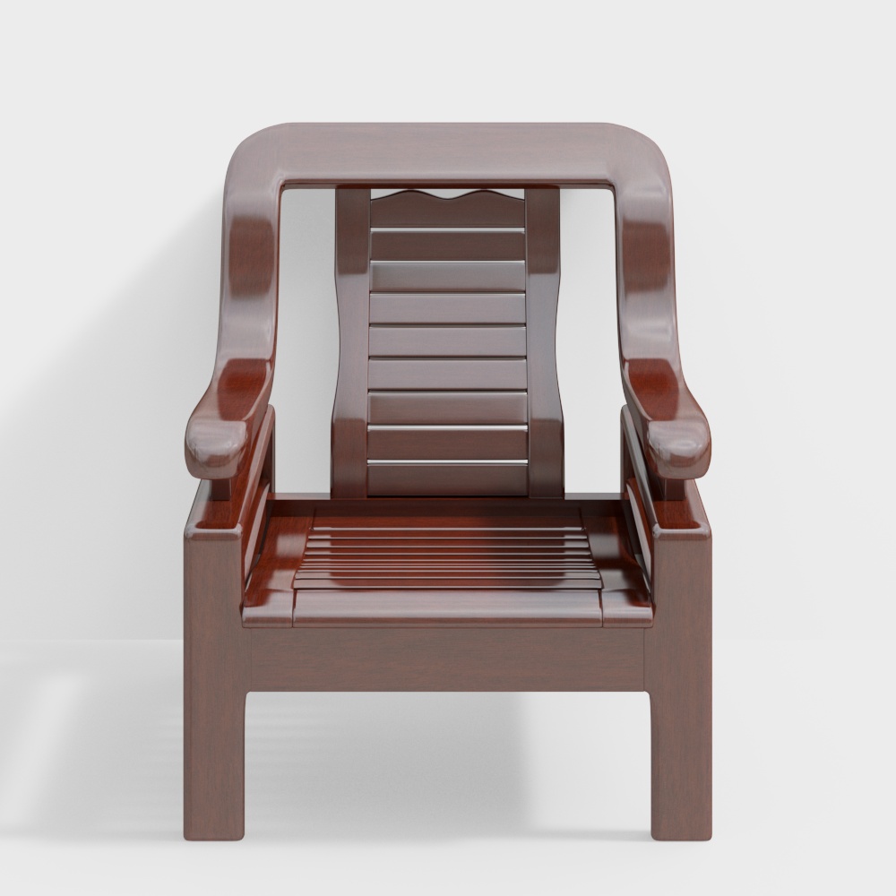 Solid Wood Single-Seater Sofa