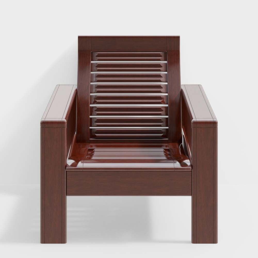 Solid Wood Single-Seater Sofa