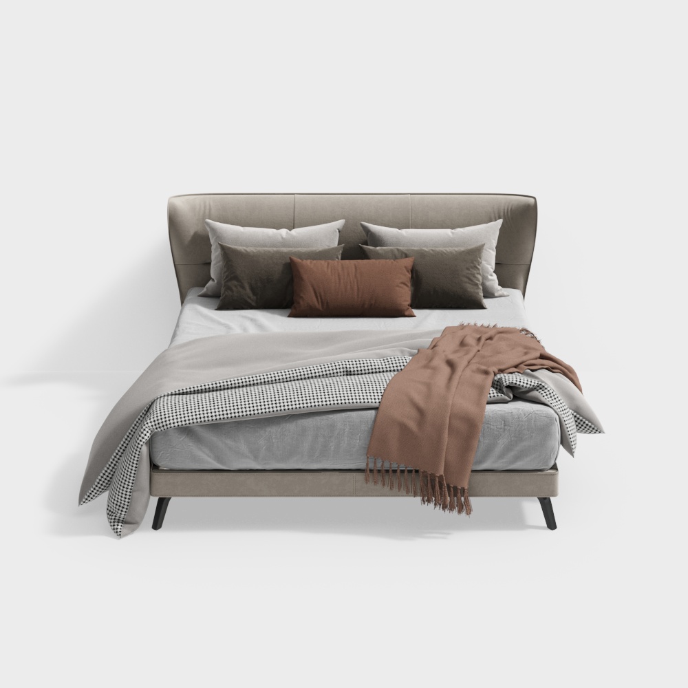 Modern Fabric Double Bed