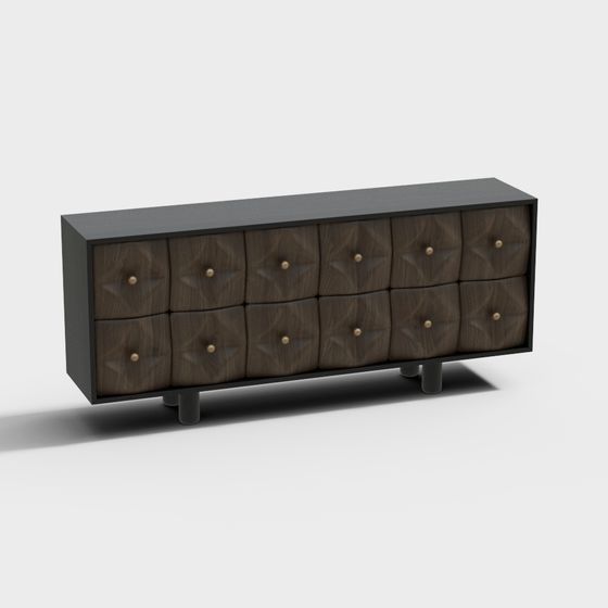 Mobile Basso Decorativo in Stile Antico