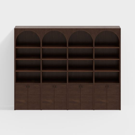 Arched Bookshelf 3D model