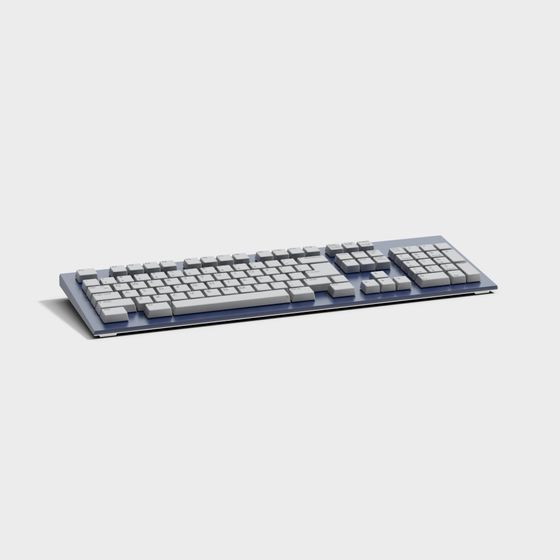 Stylish Black Keyboard 3D Model