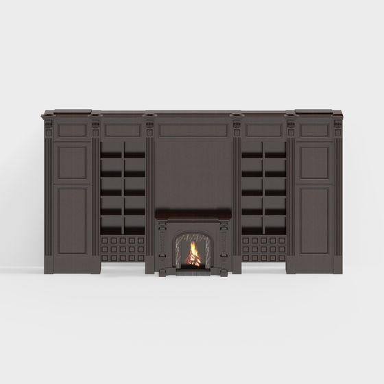 Biblioteca de Sala de Estar Estilo Europeo