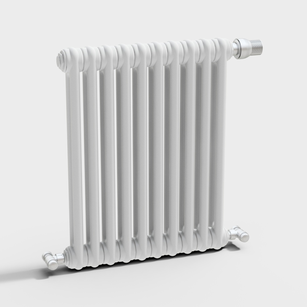 White Wall-Mounted Radiator