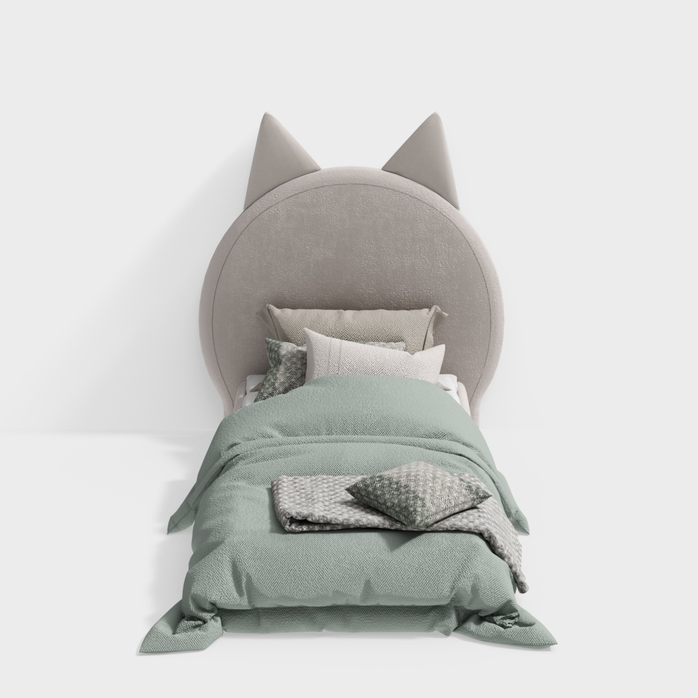 Lit d'enfant cartoon vent crémeux