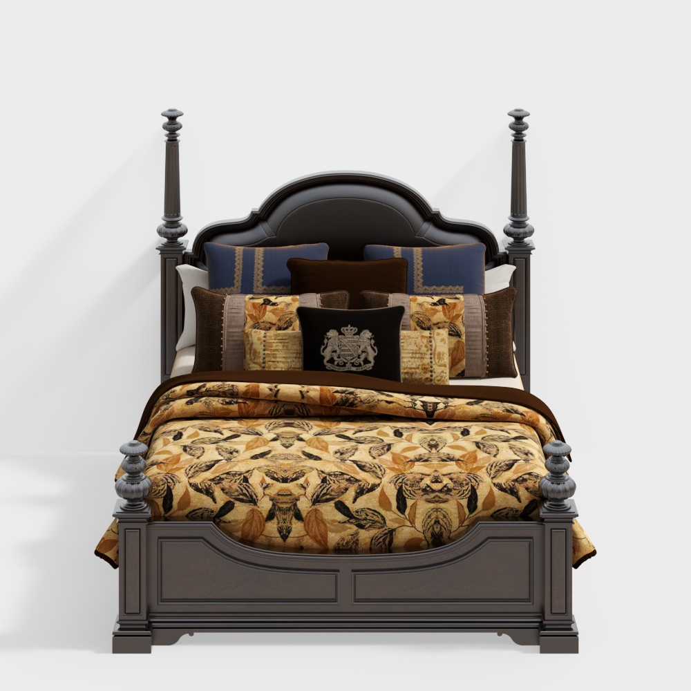 Cama doble de estilo americano