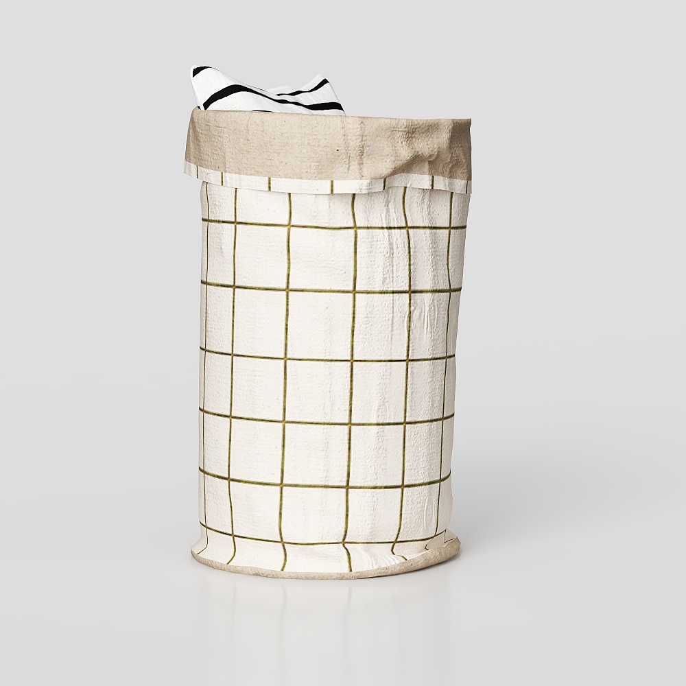 Elegant Minimalist Laundry Basket 3D model