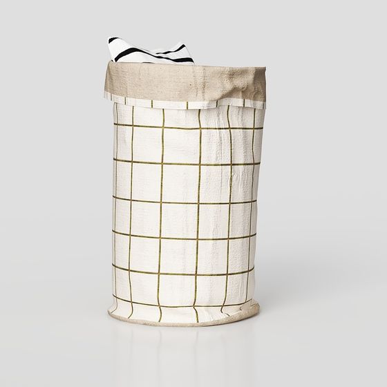 Elegant Minimalist Laundry Basket 3D model