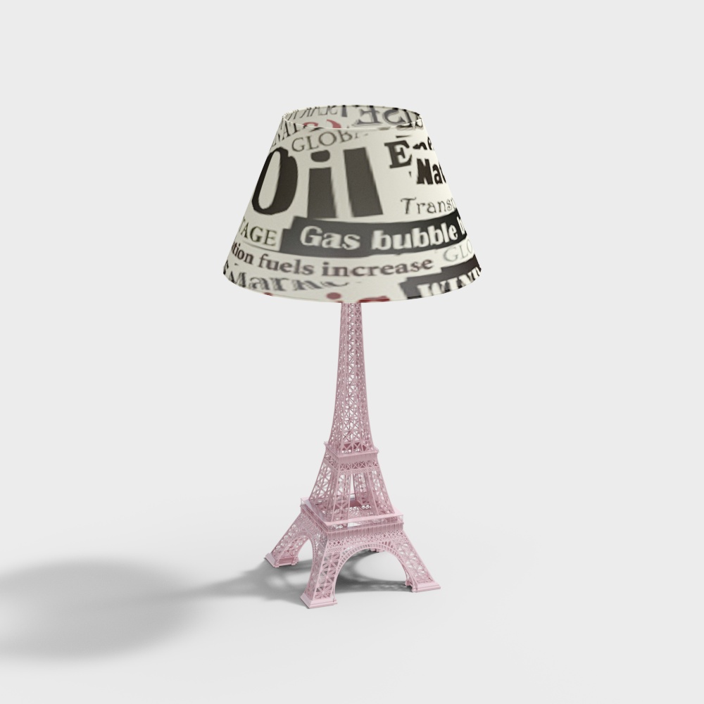 Elegant Eiffel Tower Table Lamp 3D model