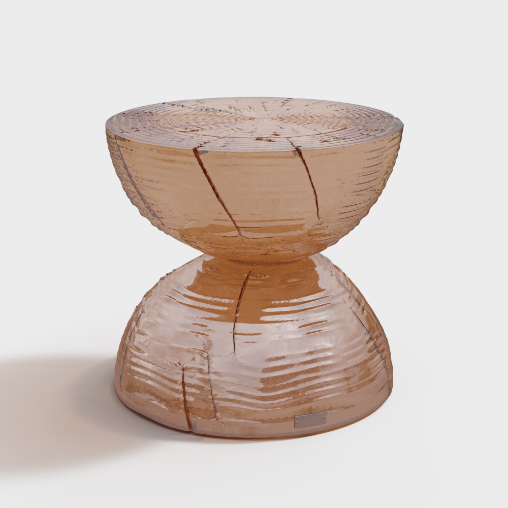 Piccolo Sgabello Rotondo in Acrilico Moderno