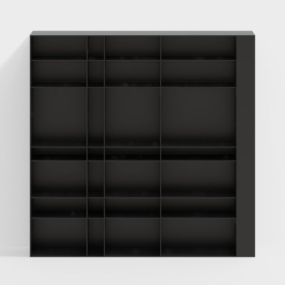 Elegant Low-Poly Bookshelf 3D model