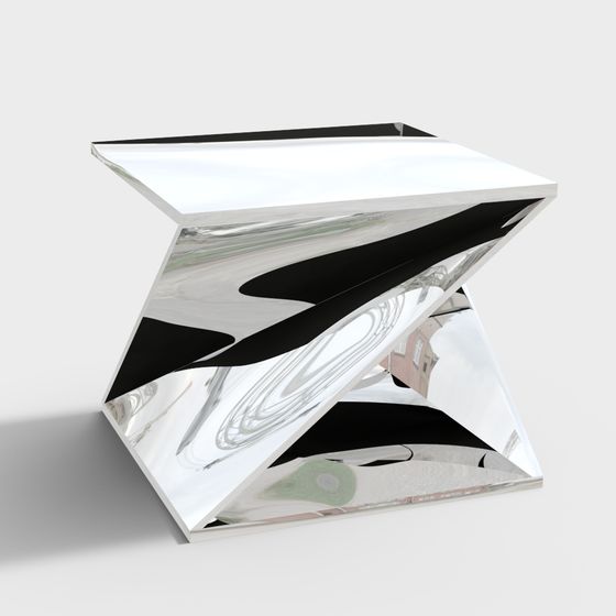Mirror Geometric Table 3D model