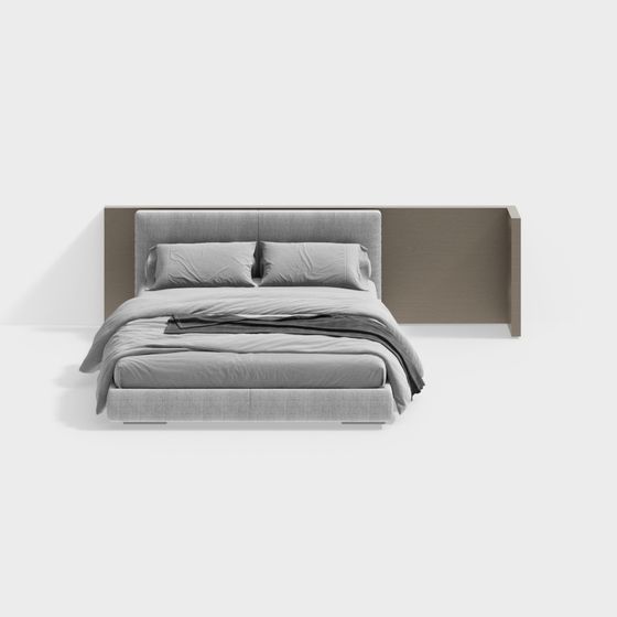 Modern Minimalist Bed 3D model