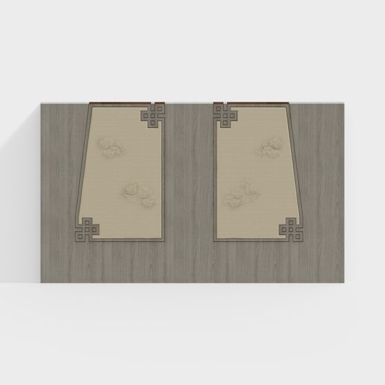 Elegant Oriental-Inspired 3D model with Detailed Design