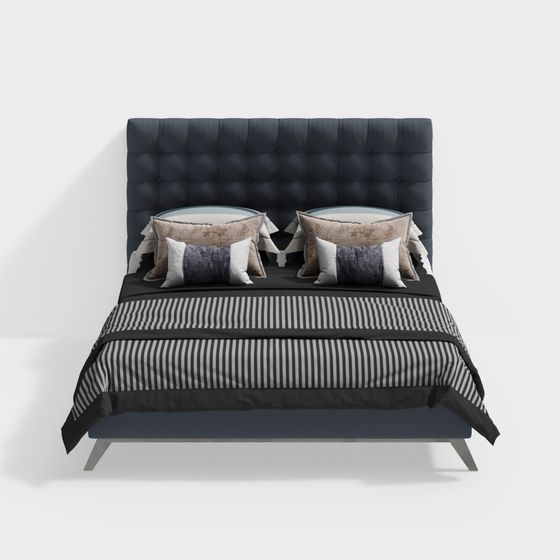 Urban Elegance Bed 3D model for Modern Interiors