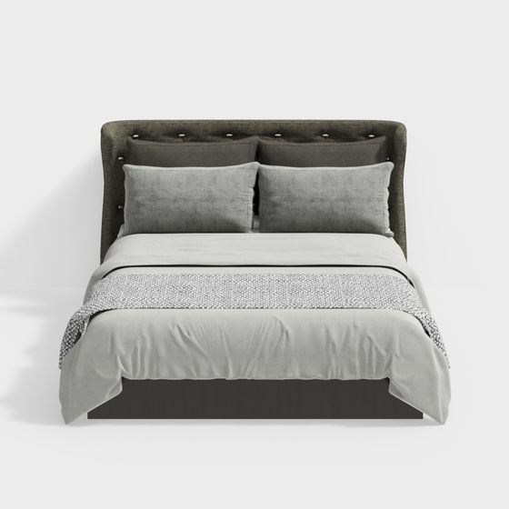 Urban Comfort Bed 3D model for Modern Spaces