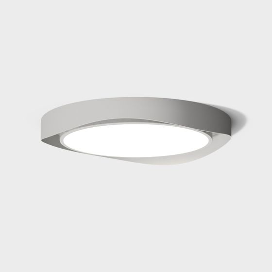 Modern Ceiling Light 3D Model for Bedroom in Gray