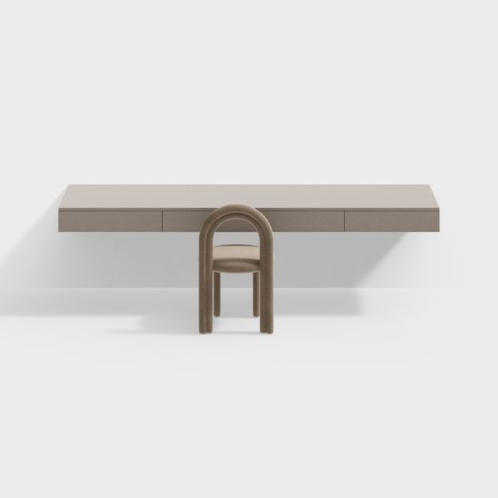 モダン無垢材出窓テーブルセット