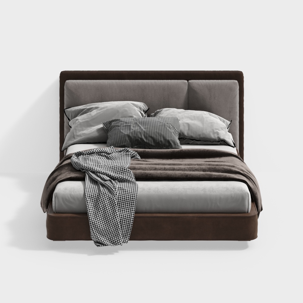 モダンミニマリストスタイルのベッド