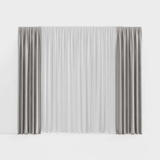 Elegant Curtain 3D model for Creative Projects