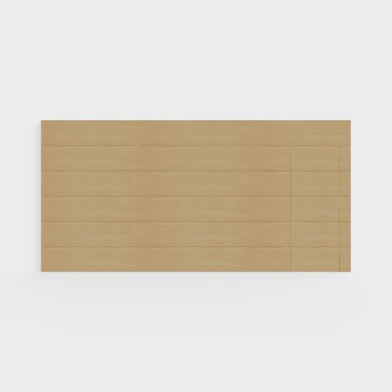 Wooden Panel Wall Low-Poly 3D model